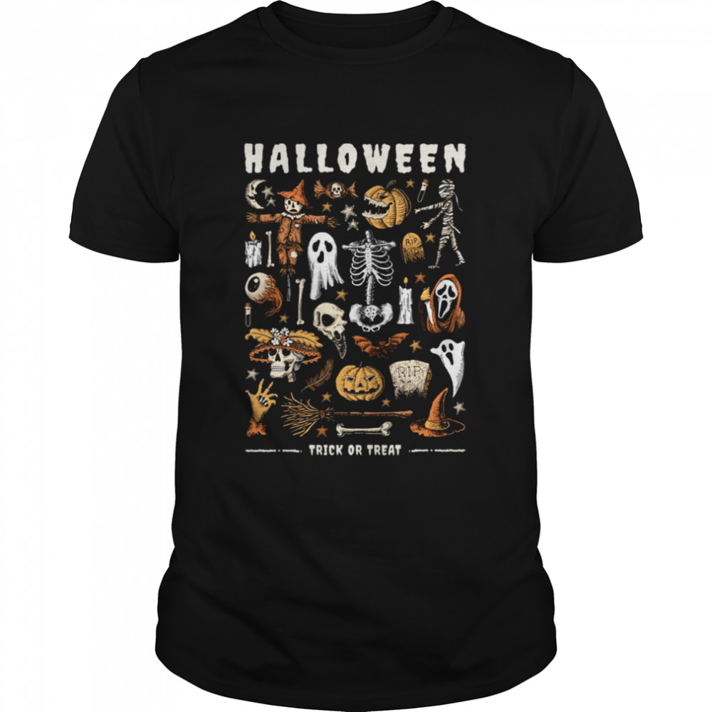Halloween Horror Nights Pumkin Ghost Skeleton Shirts