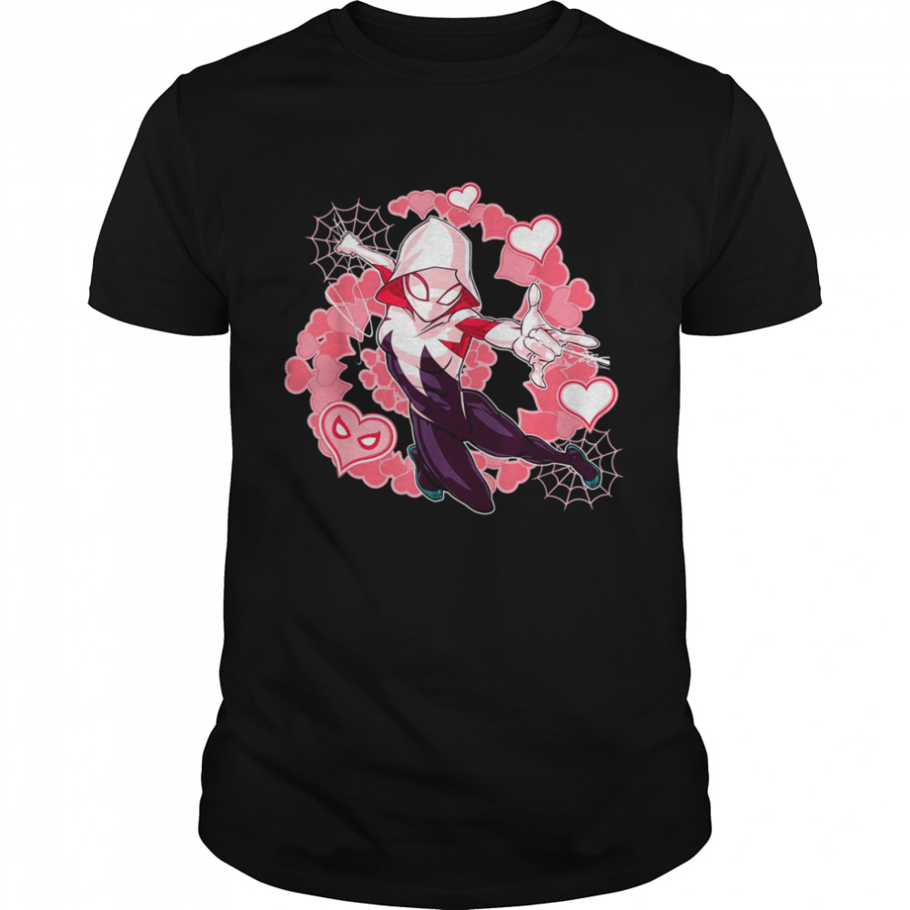 The Spider Verse Gwen Stacy Hearts Home Coming Marvel Avengers shirt