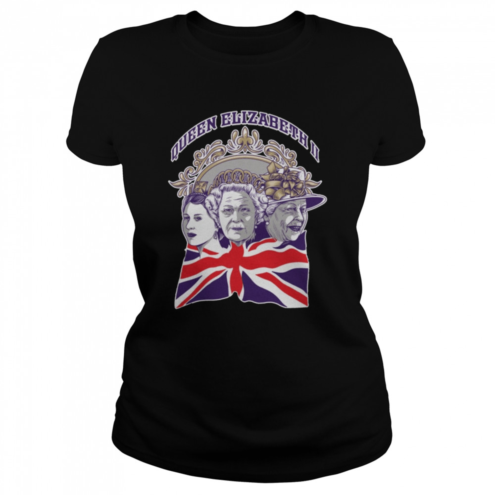 Three Faces Of The Legend – England And United Kingdom Rip Queen Elizabeth Ii shirt Classic Women's T-shirt