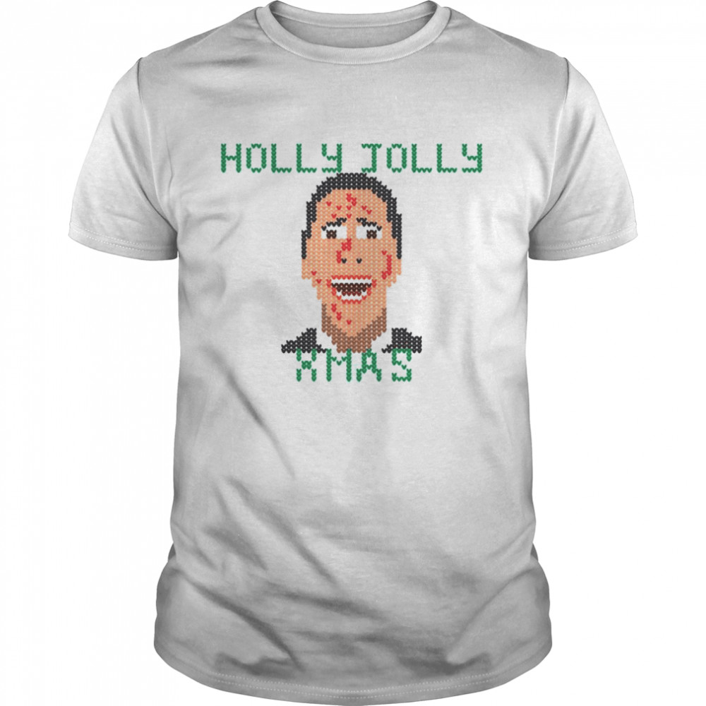 Faux Knitted Holly Jolly Xmas shirt
