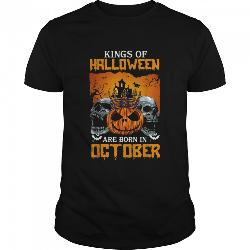 Kings Of Halloween Are Born In October Birthday Costume shirt Classic Men's T-shirt