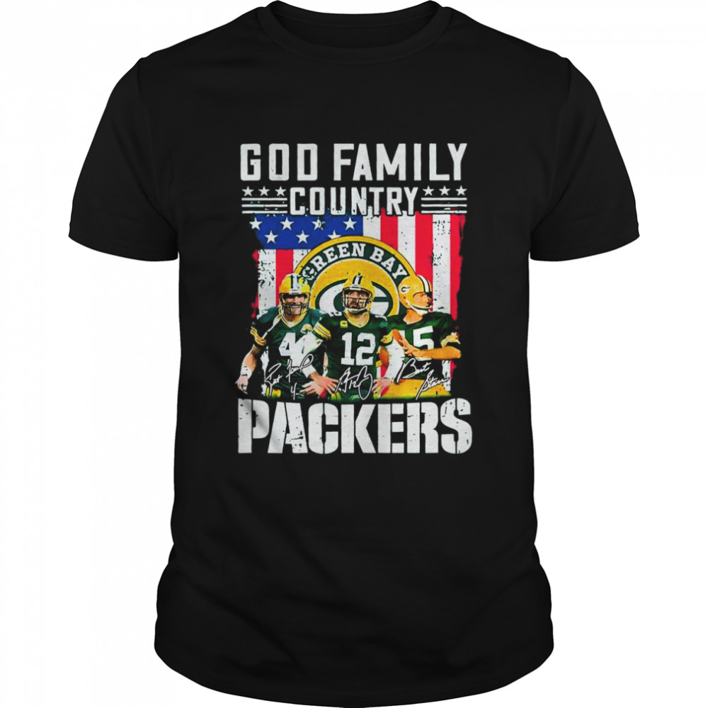 God Family Country Green Bay Packers Team Us Flag Green Bay Packers T- Classic Men's T-shirt