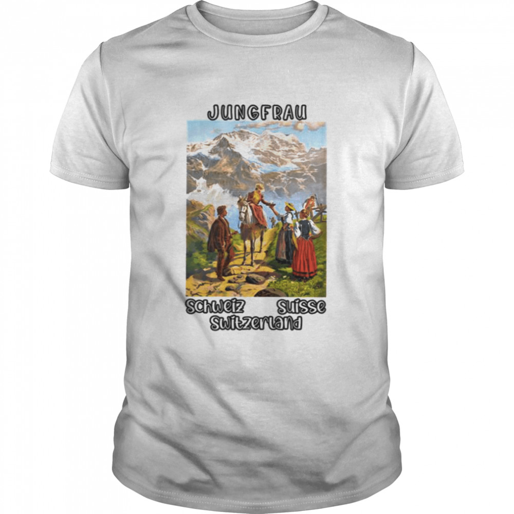 Jungfrau Panoramic Vintage Travel Switzerland shirt