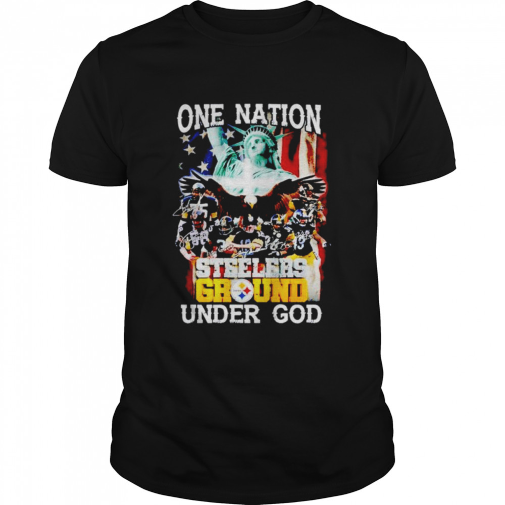 One nation Steelers Groud under God shirt