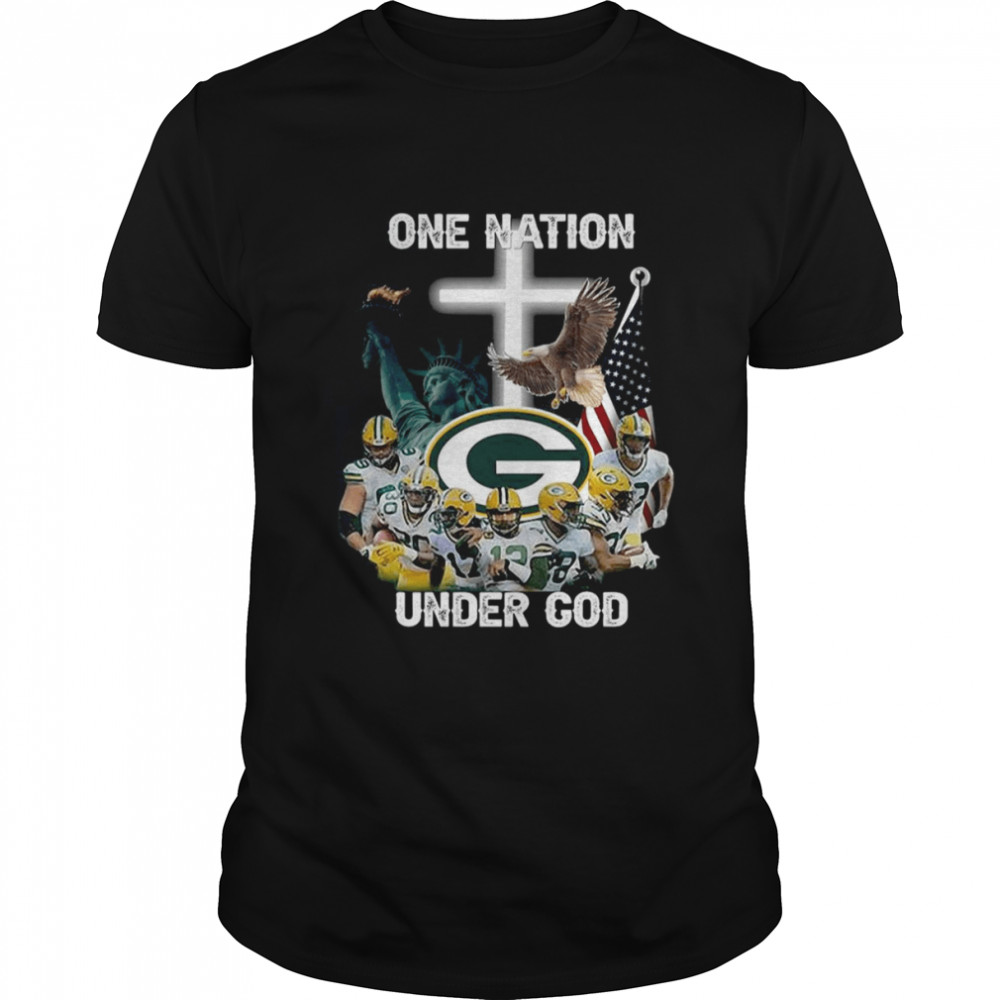 One Nation Under God Green Bay Packers 2022 Signatures Green Bay Packers T- Classic Men's T-shirt