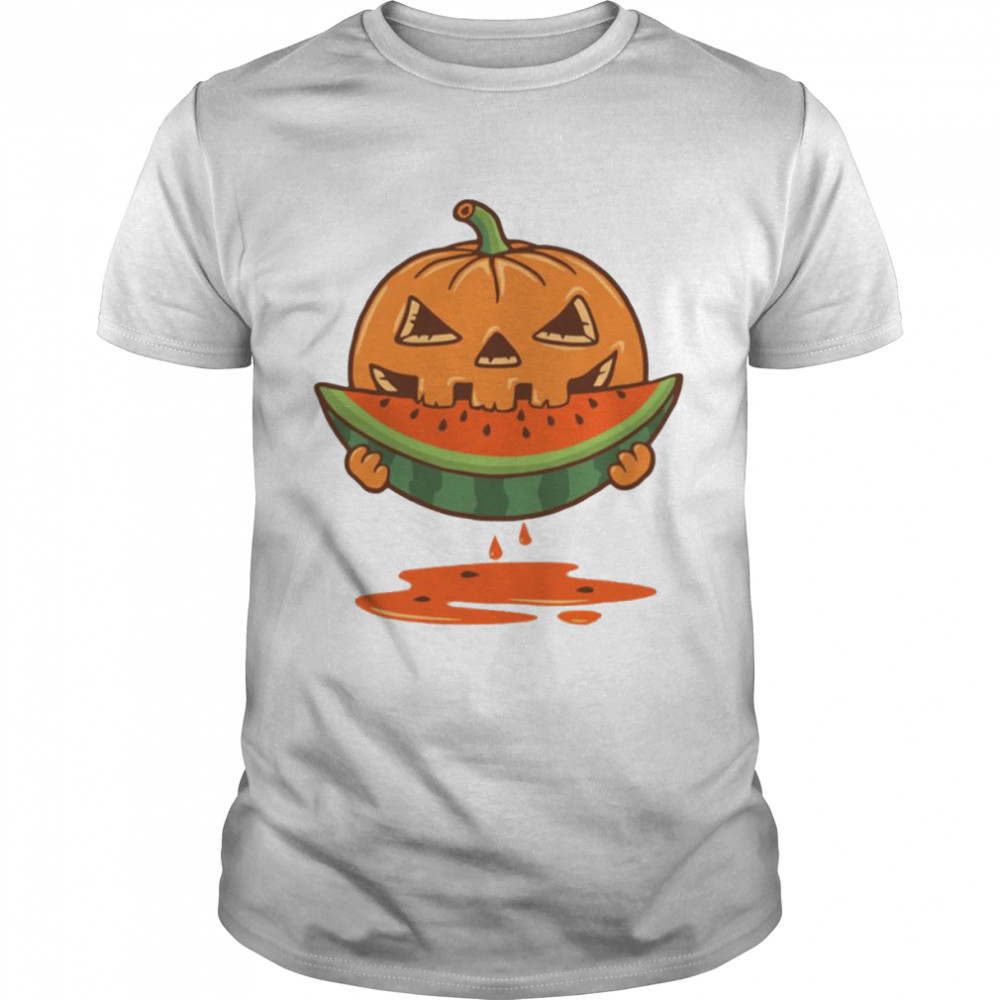 Pumpkin And Watermelon Halloween Graphic shirt