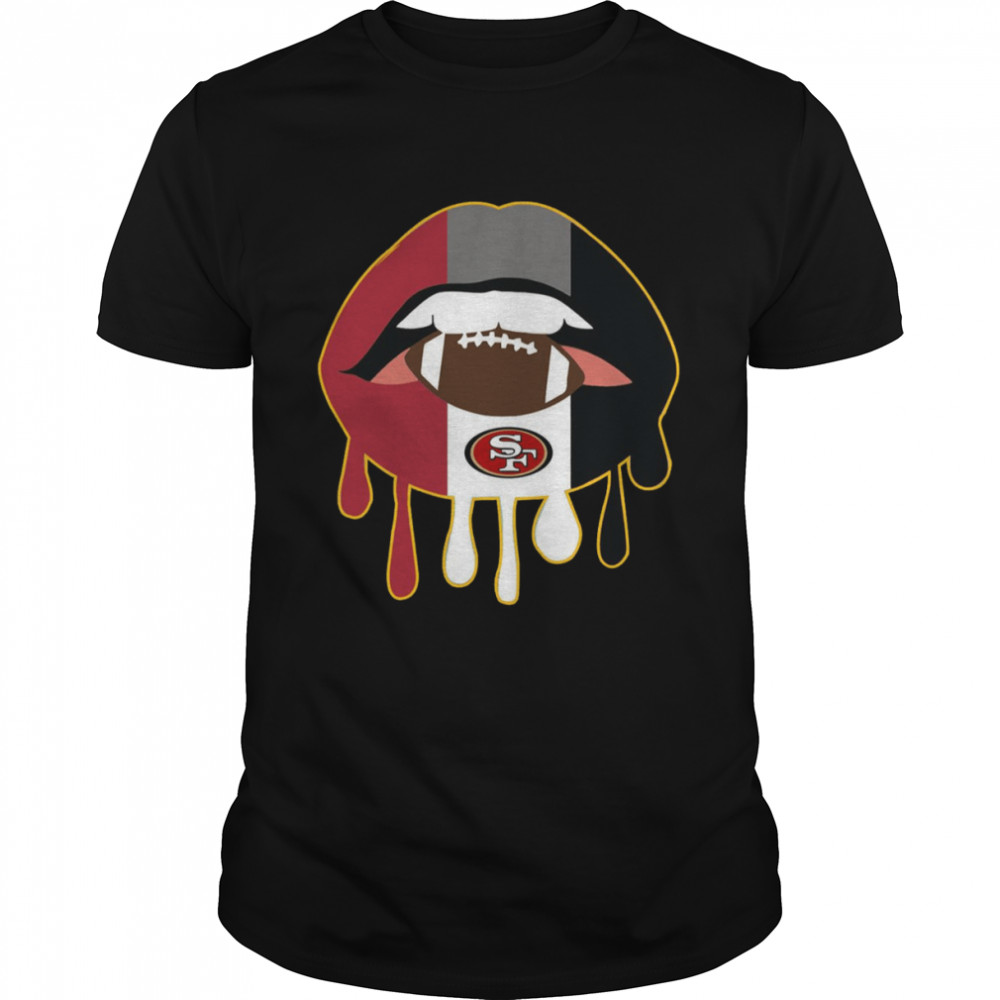 San Francisco 49ers NFL Dripping Lips San Francisco 49ers T-Shirt