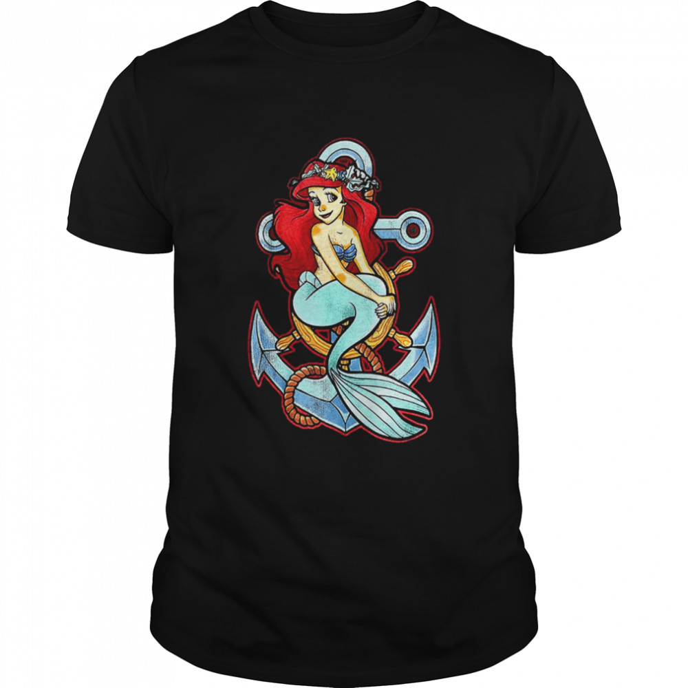 The Little Mermaid Ariel Anchor Graphic T-Shirt