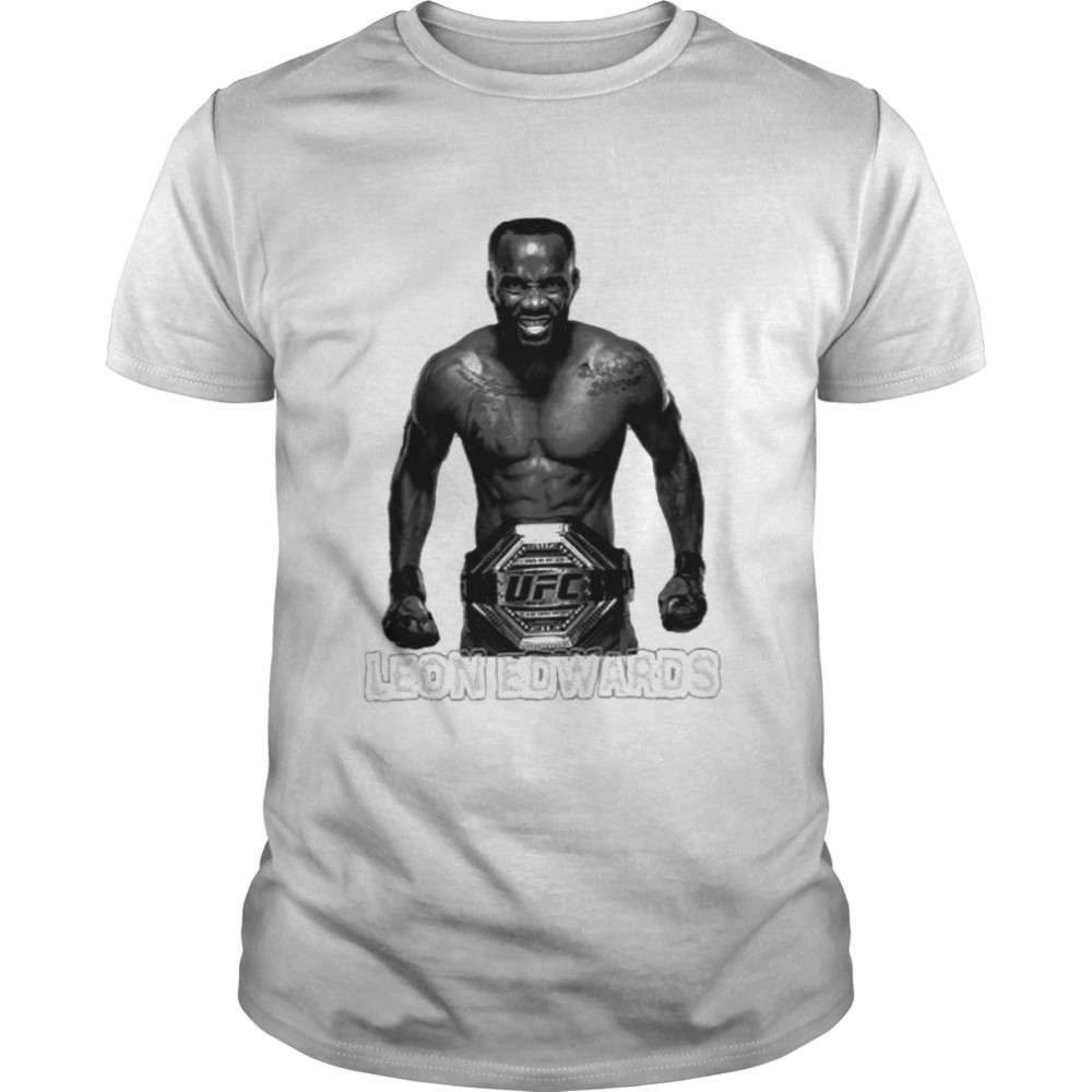 Ufc Black And White Art Leon Edwards shirt Classic Men's T-shirt