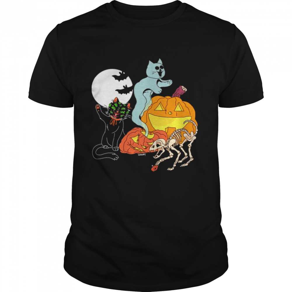 Weird Cats Halloween Graphic shirt
