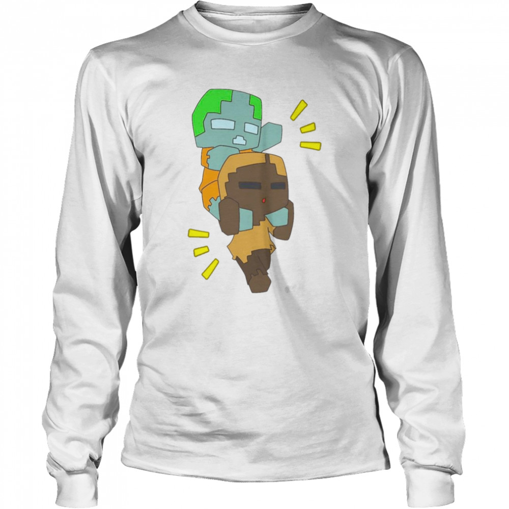 Zombies Minecraft Fun Game shirt Long Sleeved T-shirt