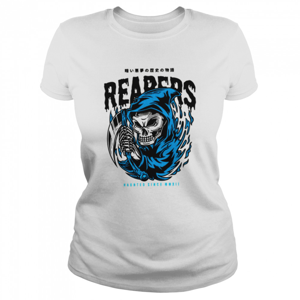 Grim Reaper Design Halloween Illustration shirt Classic Women's T-shirt