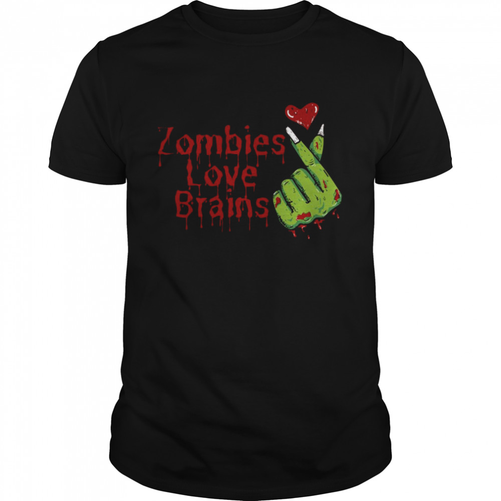 Heart To You Zombies Love Brains Halloween shirt