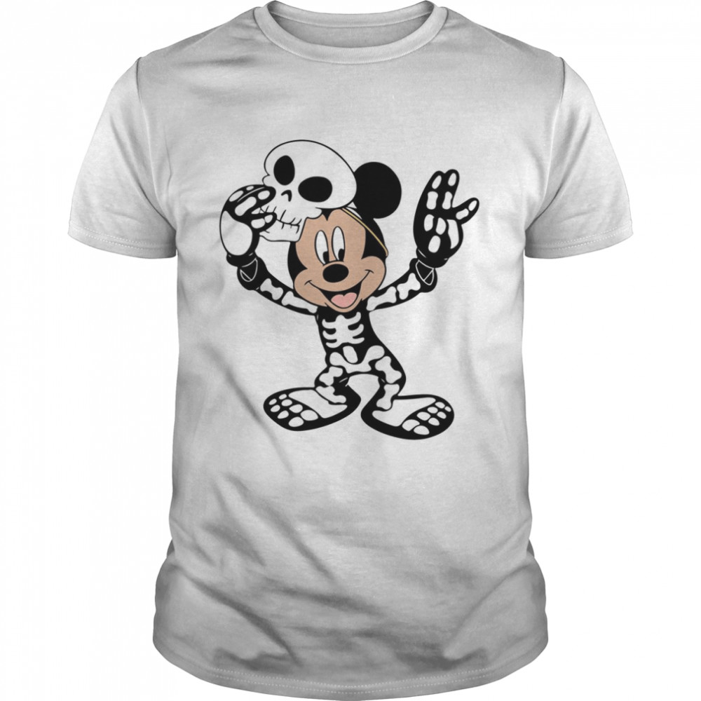 Mickey Mouse With Halloween Mask T-Shirt