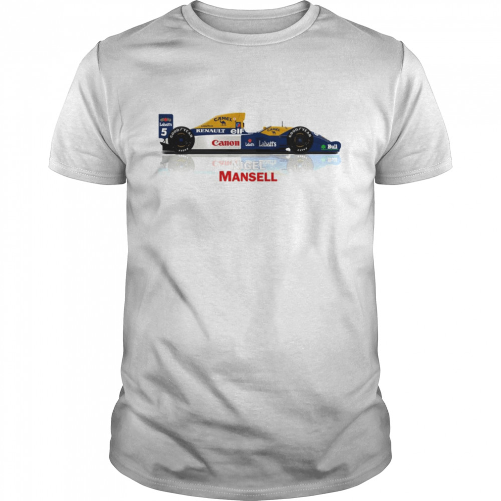 Nigel Mansell Williams Renault Fw14 Formula 1 Car Racing F1 shirt