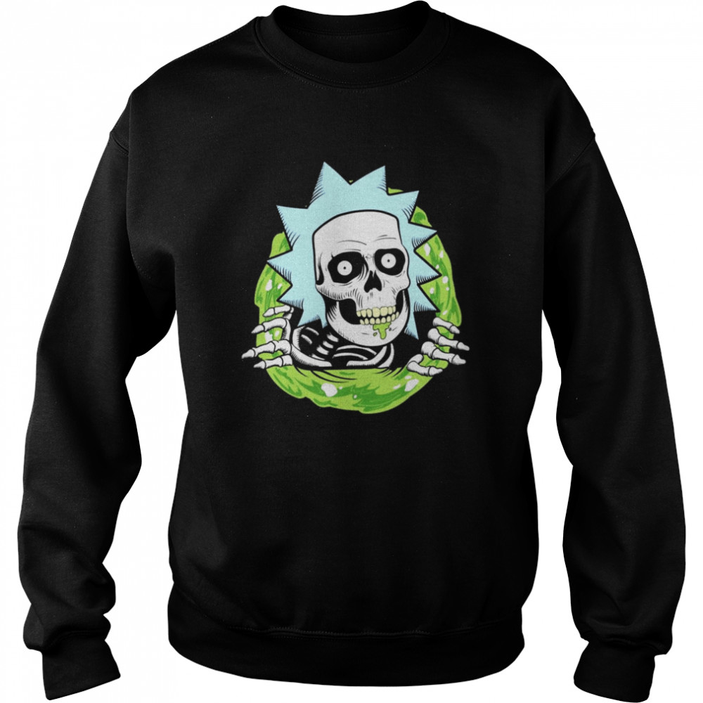 Sience Portal Rick Skeleton Halloween Rick And Morty shirt Unisex Sweatshirt