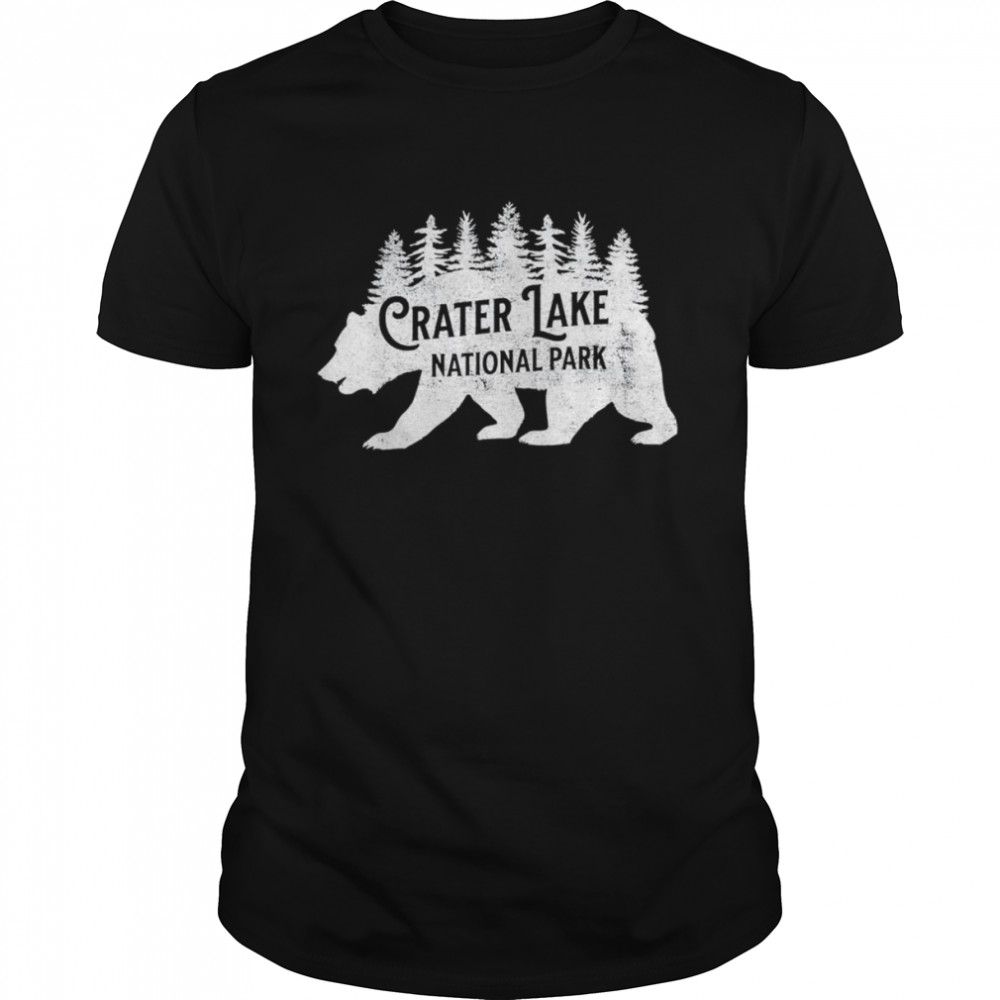 Crater Lake Oregon Nature Bear Hiking Outdoors T-Shirt