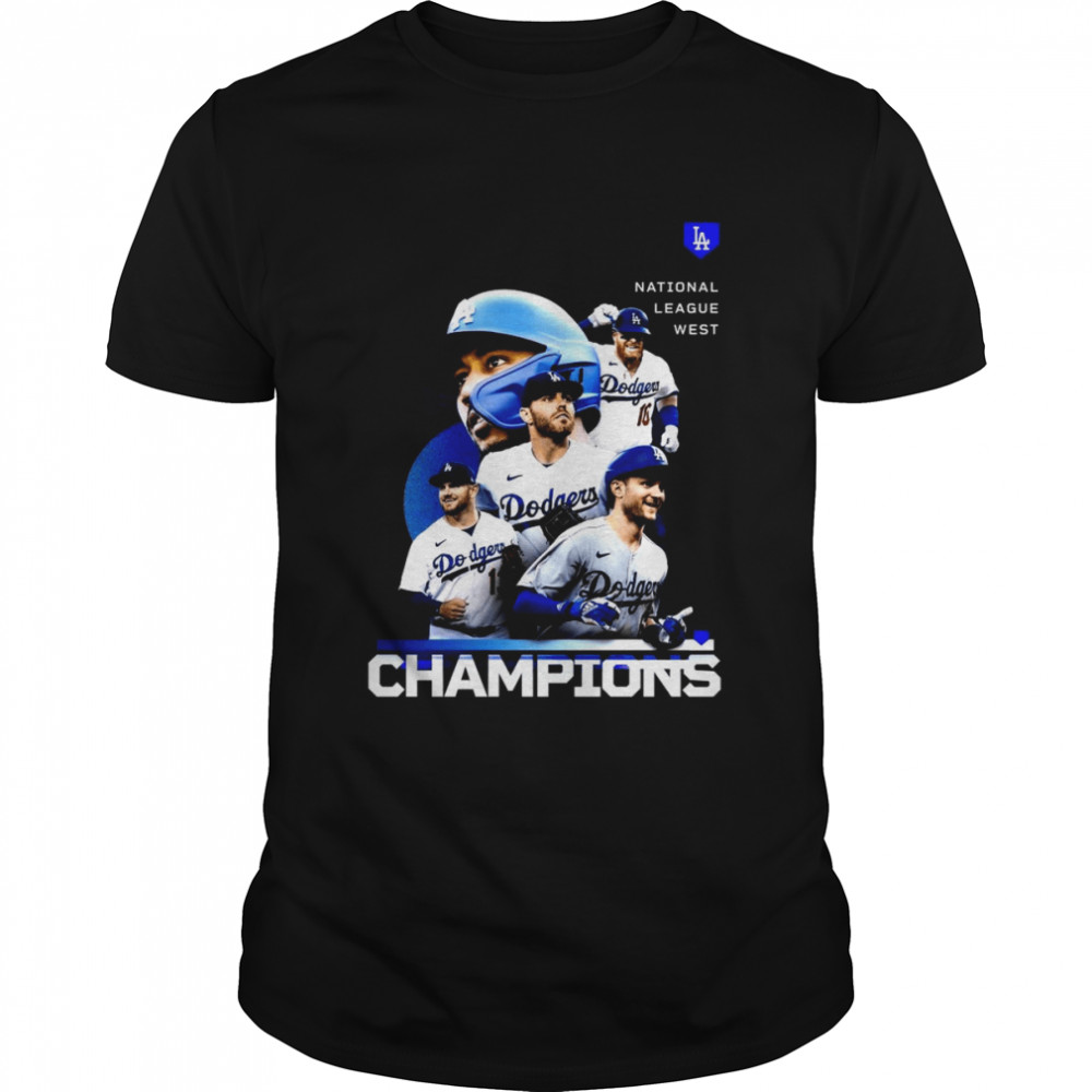 LA Dodgers team 2022 National League West Champions shirt