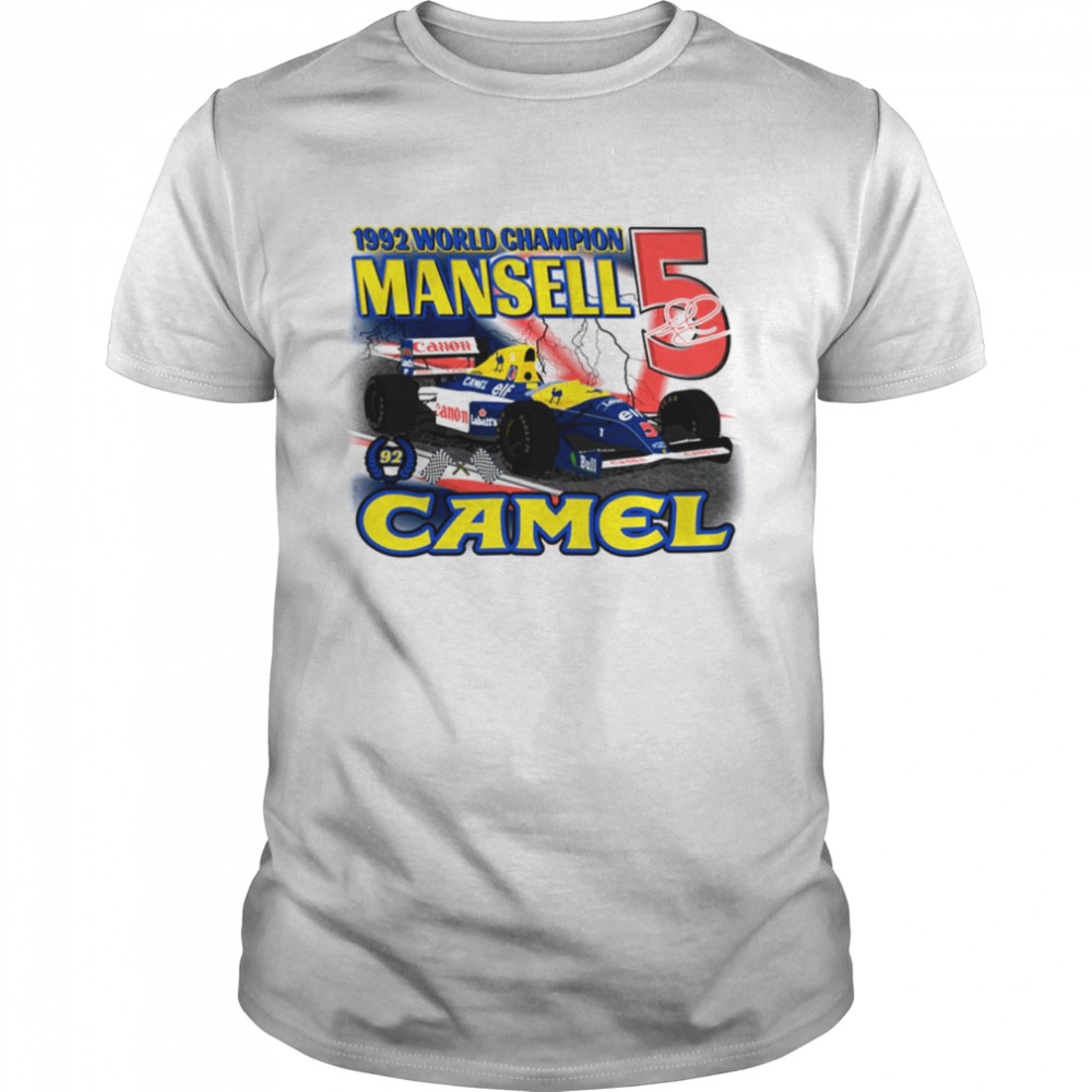 The Number 5 Nigel Mansell Classic Formula 1 Car Racing F1 shirt