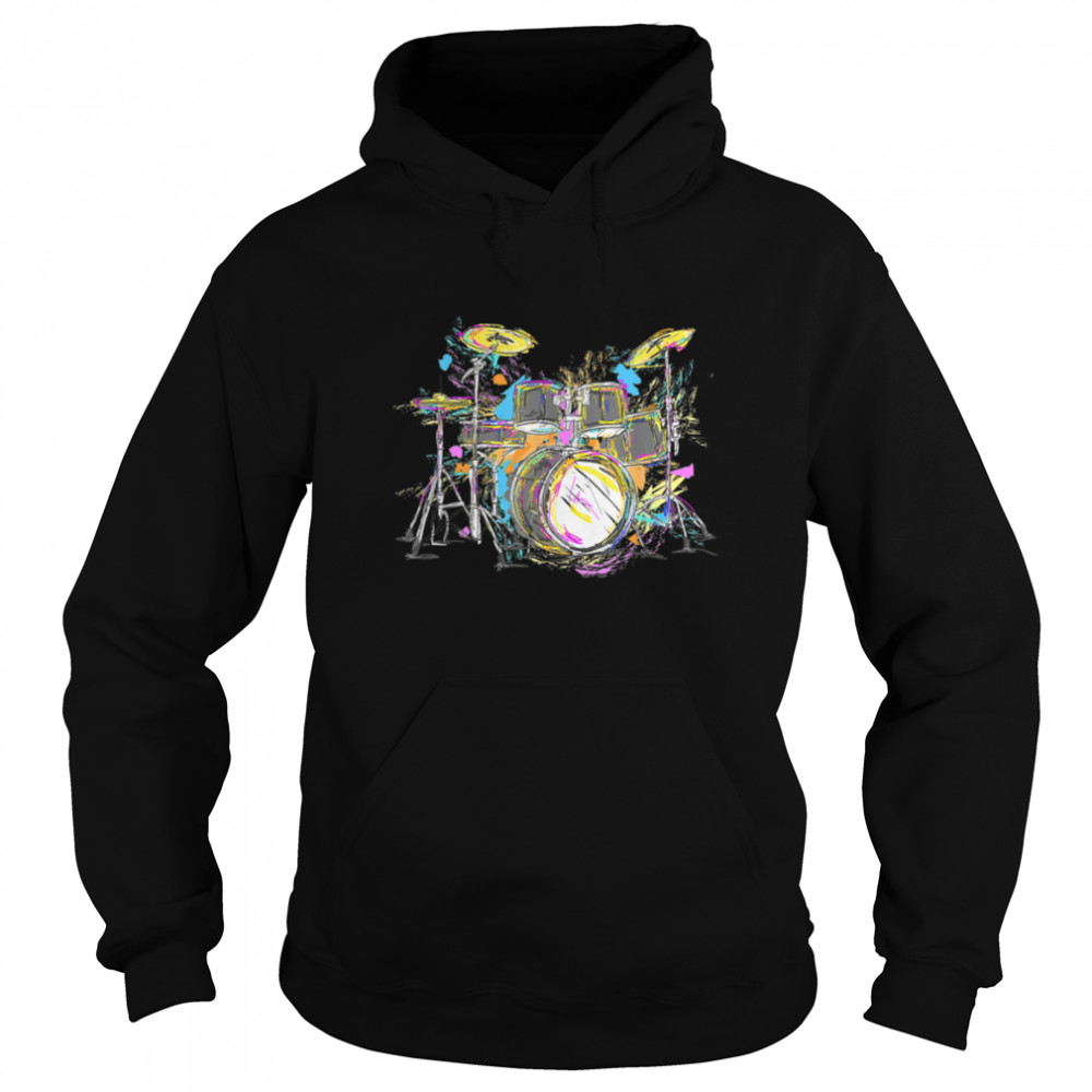 Abstract Art Drums Musician Music Band Throne Noose T- B0BF541CW7 Unisex Hoodie