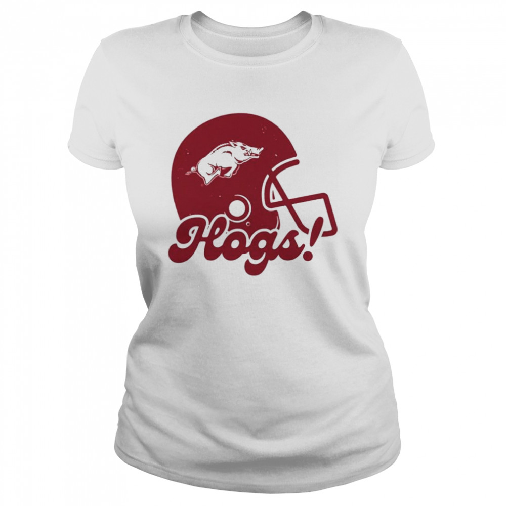 Arkansas Razorbacks Hogs Groovy Helmet shirt Classic Women's T-shirt