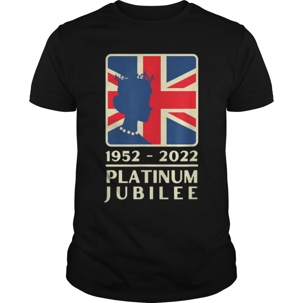 British Queen Monarchy Platinum Jubilee 70th Anniversary T- B0B8ZZH8GV Classic Men's T-shirt
