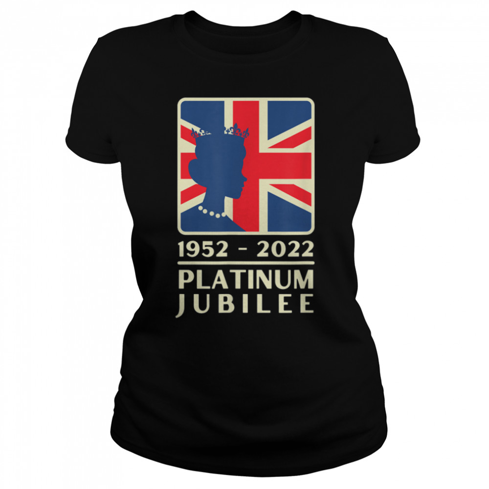 British Queen Monarchy Platinum Jubilee 70th Anniversary T- B0B8ZZH8GV Classic Women's T-shirt