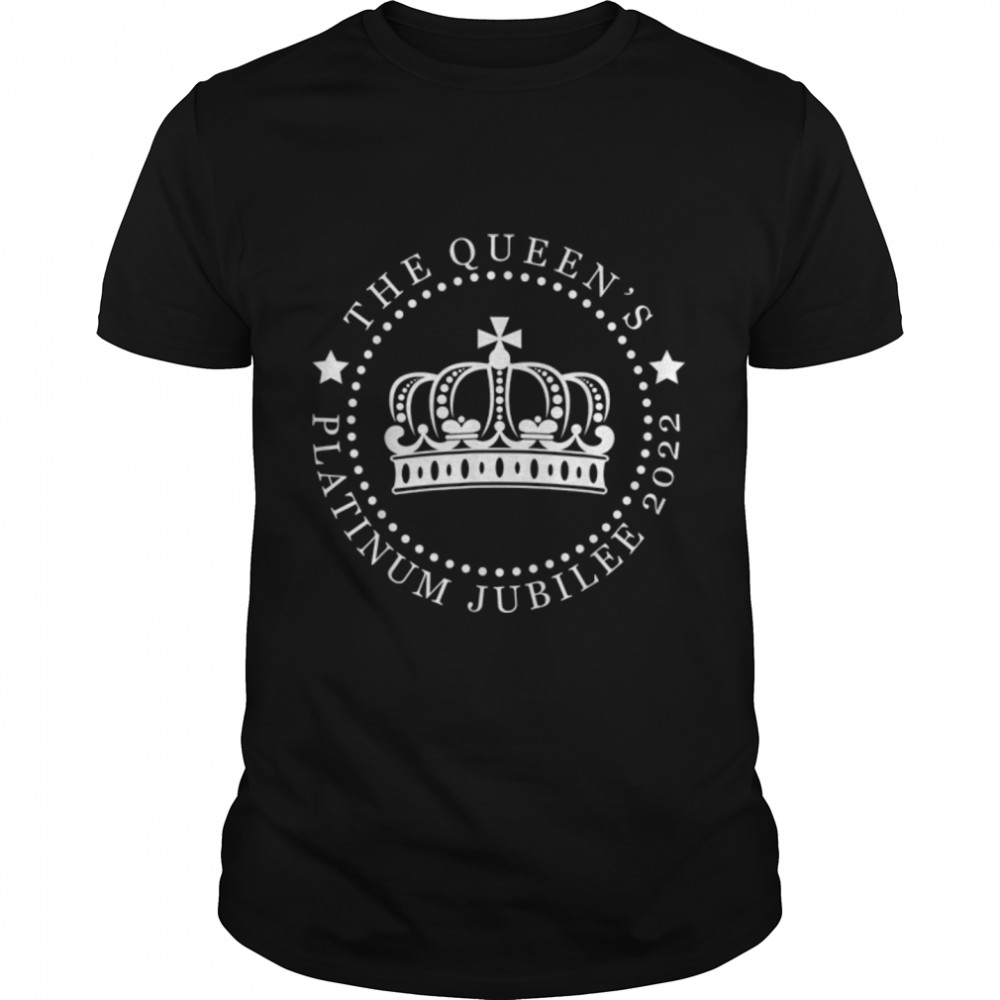 British Queen Platinum Jubilee 70 Years Official Emblem T-Shirt B0BDXGVQFS