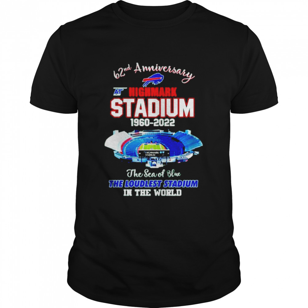 Buffalo Bills 62nd anniversary highmark stadium 1960-2022 shirt