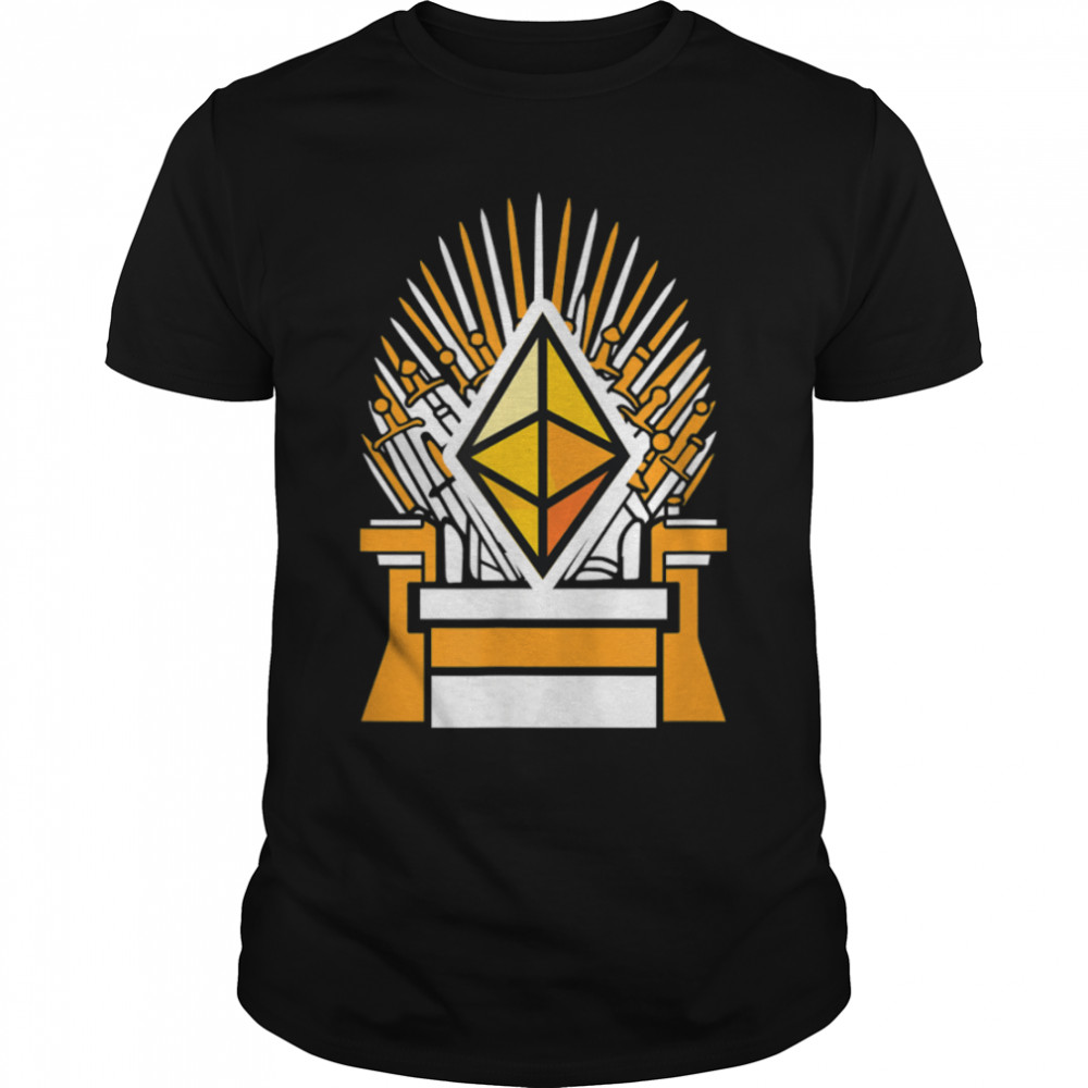 Crypto Throne Cryptocurrency Bitcoin-Ethereum-Litecoin T-Shirt B09PY7R1S7