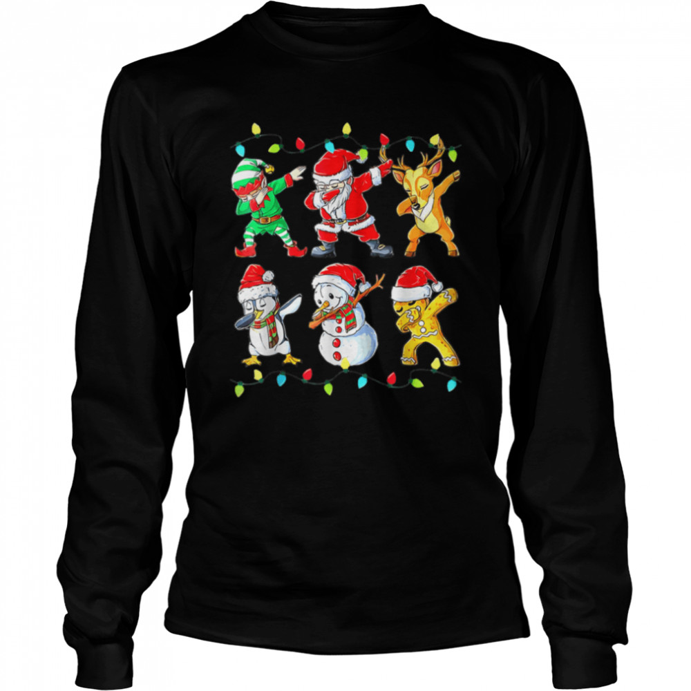 Dabbing Christmas Ugly Xmas Sweater Santa Dab Squad Kids Boy T- B0BFDL8TZ5 Long Sleeved T-shirt