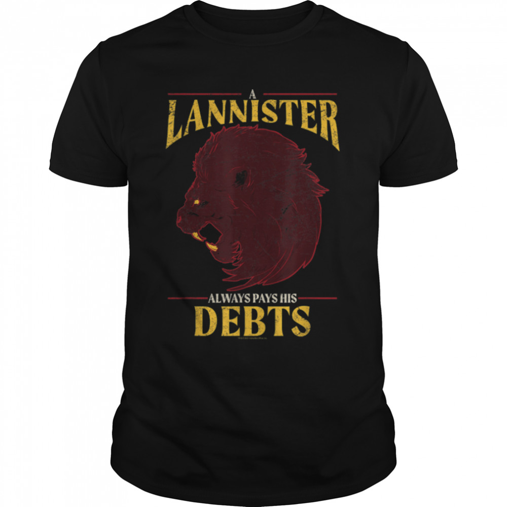 Game Of Thrones A Lannister Always Pays His Debts T-Shirt B0BDCQG2S1