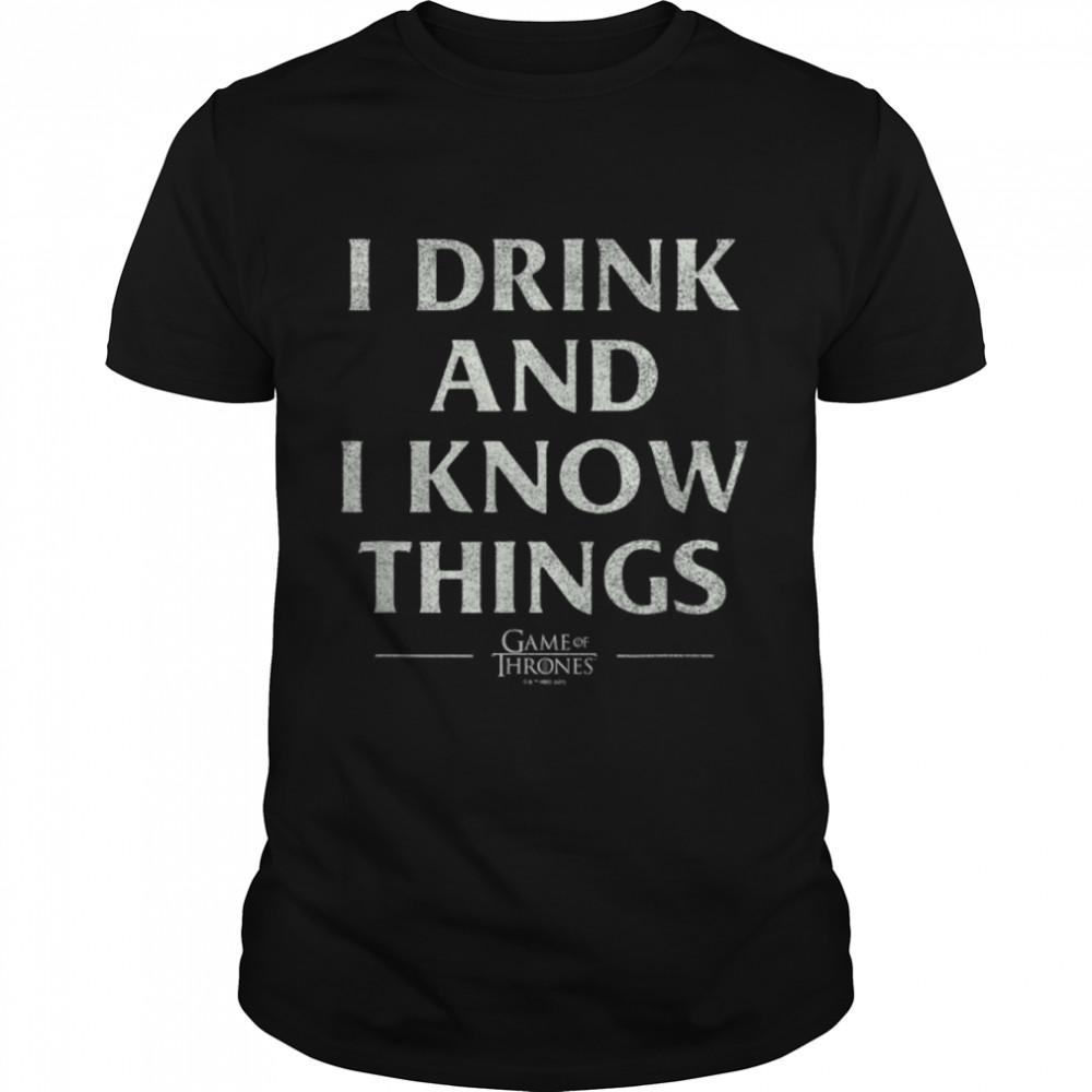 Game of Thrones St. Patrick's Day Drink and Know Things T-Shirt B09VYKX1KY