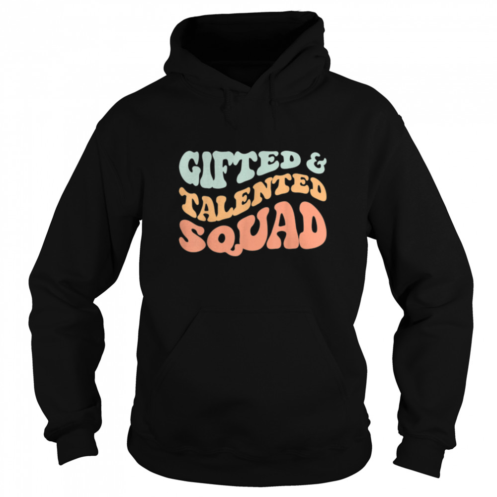 Gifted And Talented Squad Retro Groovy wavy Vintage T- B0BFDDKJ71 Unisex Hoodie