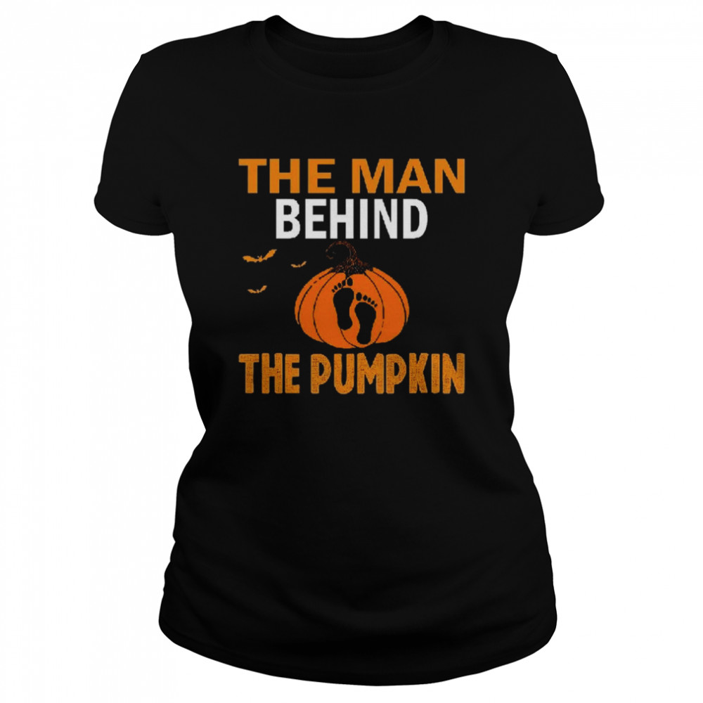 Halloween Pumpkin The Man Behind Two Footprints Great Pumpkin T  Classic Women's T-shirt