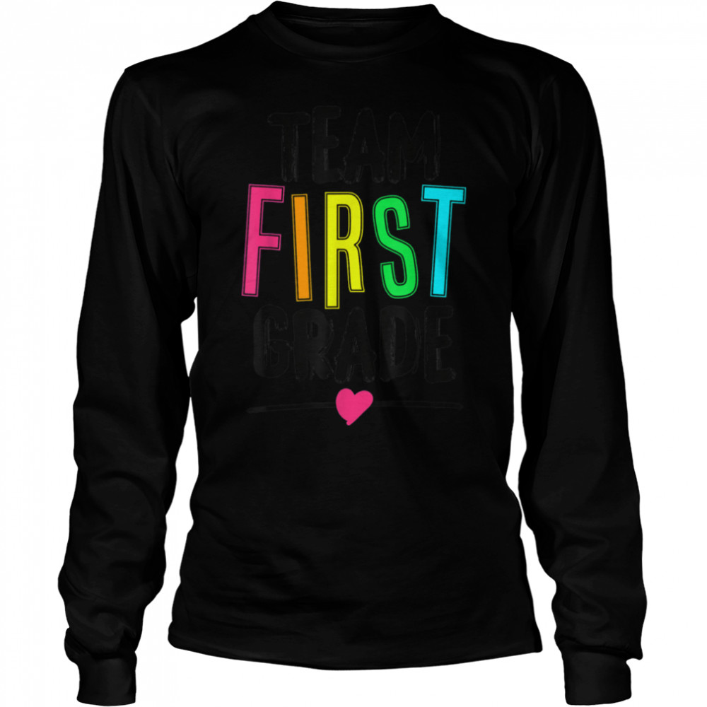 Hello. First Grade Colorful. - back to school gift T- B0BFCWWS37 Long Sleeved T-shirt