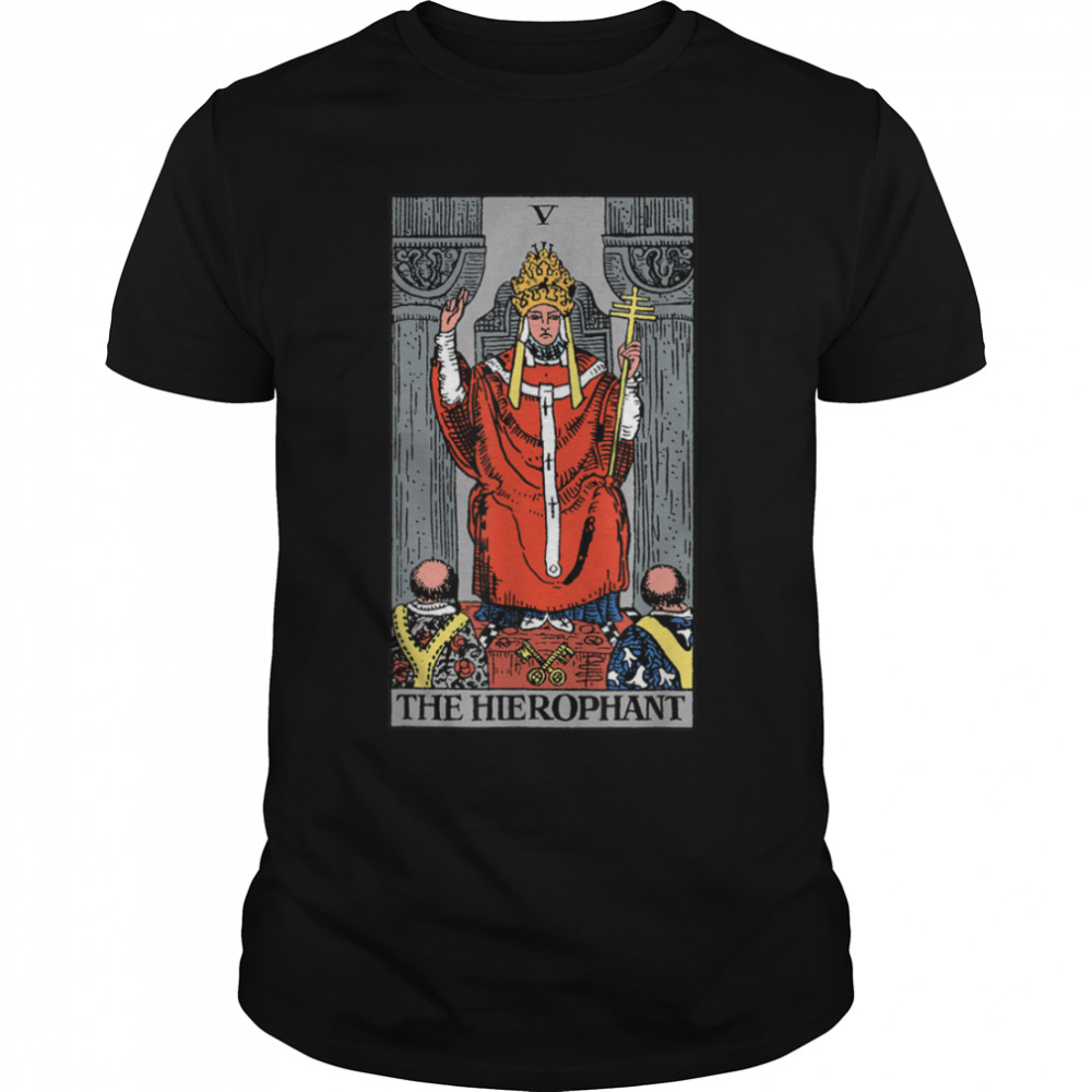 Hierophant Tarot Card Rider Waite T-Shirt B09NX8CG5W