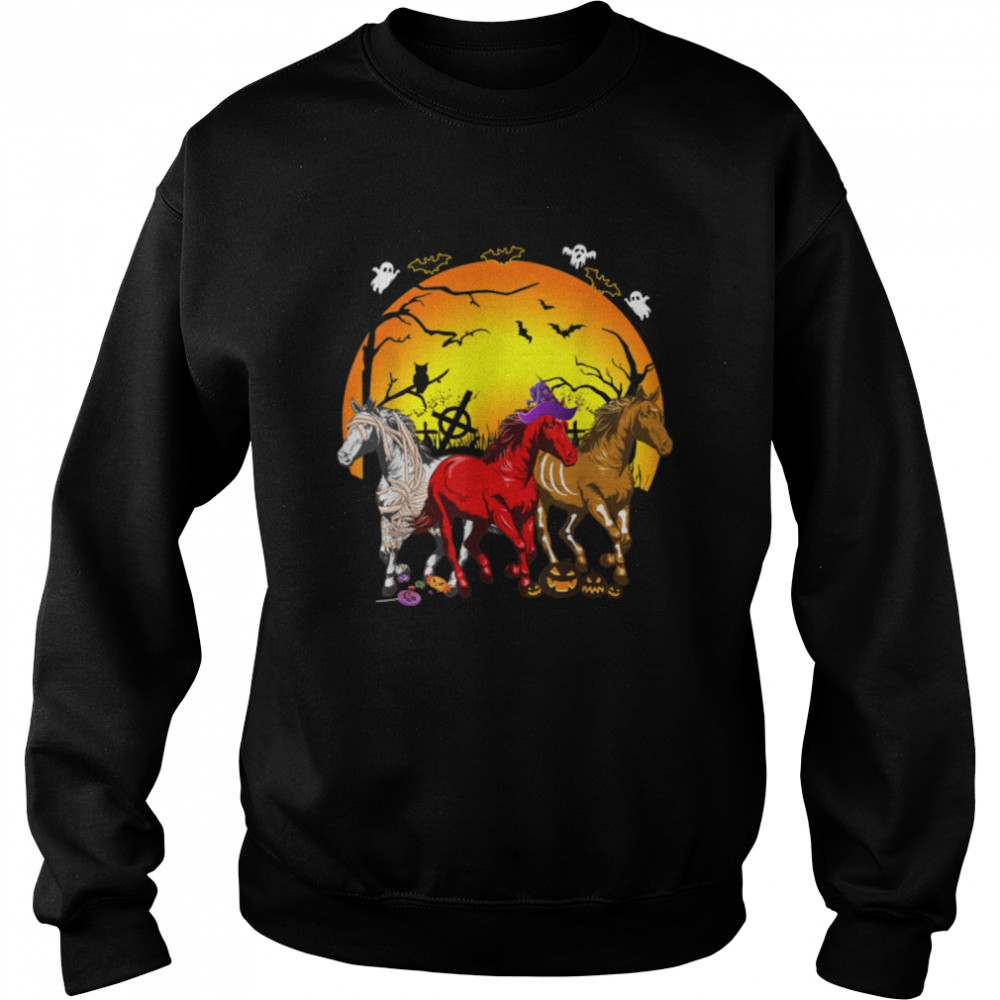Horse Mummy Witch Pumpkin Halloween Costume For Horse Lovers T- B0BFD6HFKR Unisex Sweatshirt
