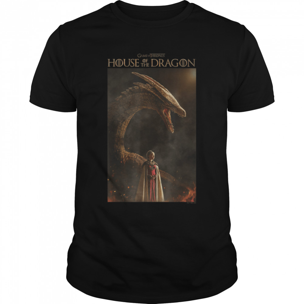 House of the Dragon Rhaenyra Targaryen Syrax Dragon Poster T-Shirt B0BCHHBGS3