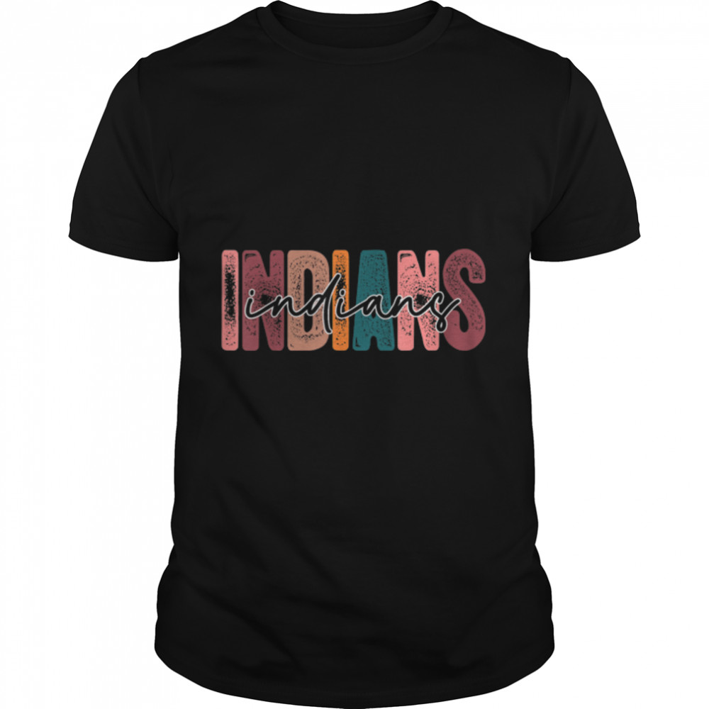 Indians School Sports Fan Team Spirit T- B0BFD8ZCDD Classic Men's T-shirt