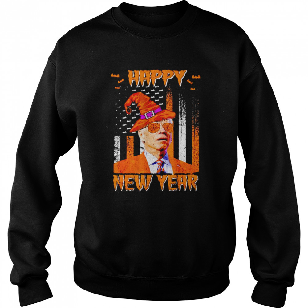Joe biden confused anti Biden pumpkin happy new year Halloween shirt Unisex Sweatshirt