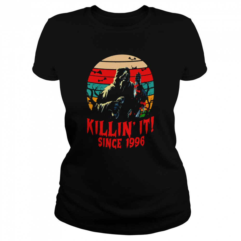 Killin’ It Since 1996 Scream Movie Ghost Face Movies Pumpkin Halloween shirt Classic Women's T-shirt