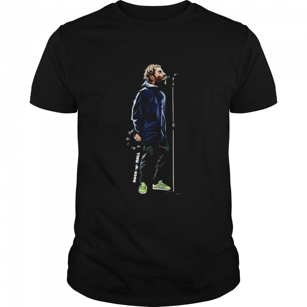 Liam Gallagher Rock n Roll Blue jacket T- Classic Men's T-shirt