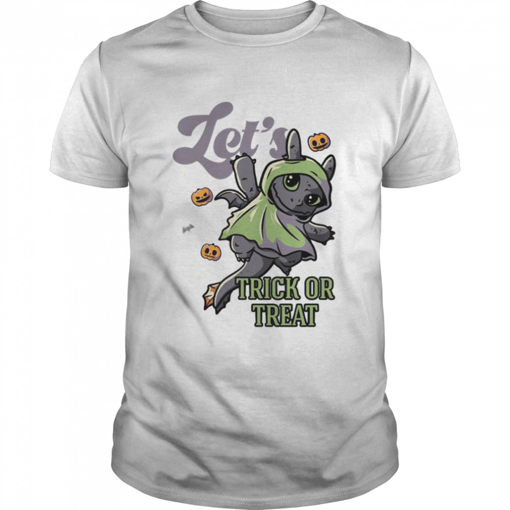Little Toothless Lets Trick Or Treat Funny Cute Spooky shirt