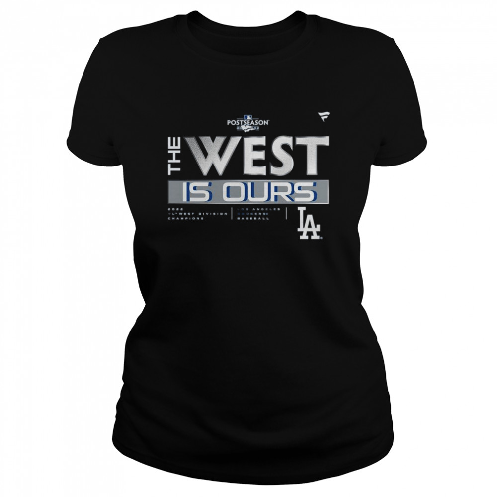 Los Angeles Dodgers 2022 NL West Division Champions Locker Room T- Classic Women's T-shirt