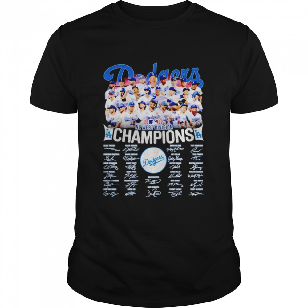 Los Angeles Dodgers NL West Division 2022 signatures shirt Classic Men's T-shirt