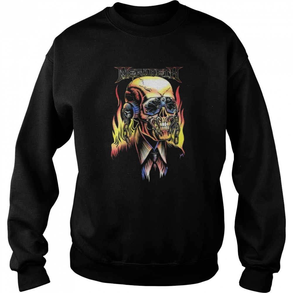 Megadeth Flaming Vic T- Unisex Sweatshirt