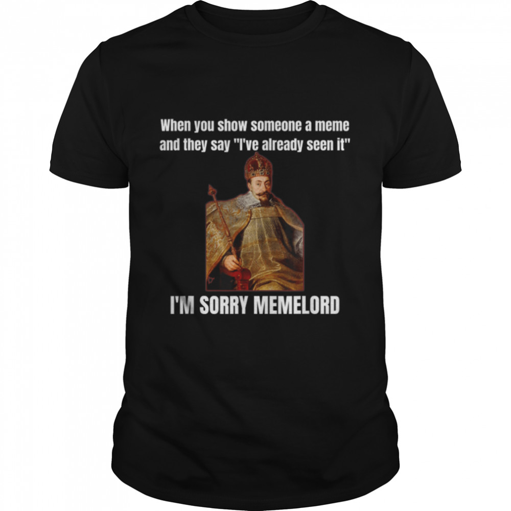 Meme Lord Funny King on His Throne Lord of the Meme T- B0B66JF97C Classic Men's T-shirt