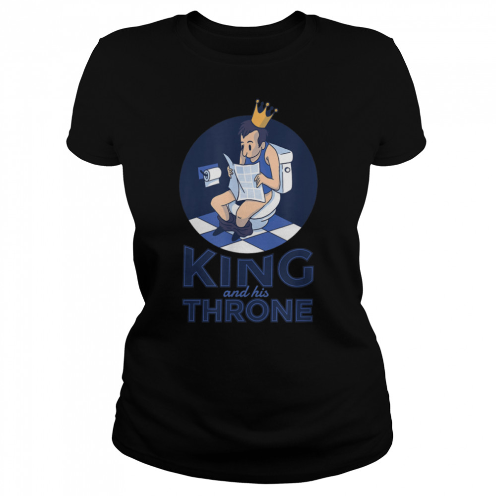 Mens Royal throne toilet loo pee porcelain funny gift T- B09Q99F91H Classic Women's T-shirt