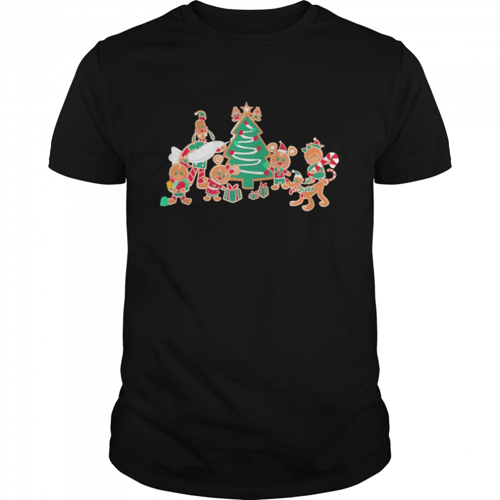 Mickey mouse and Minnie mouse Goofy Tree Merry Christmas shirt